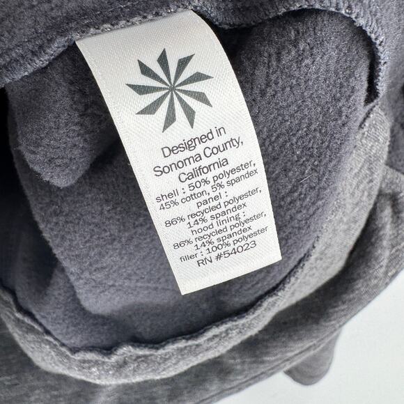 Athleta Stronger Hoodie Womens Small Gray Black Full Zip Activewear Jacket - Picture 7 of 10